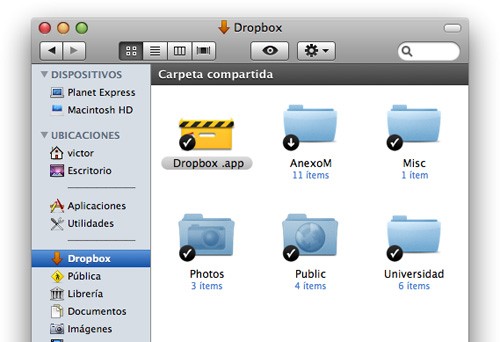 Finder con Dropbox