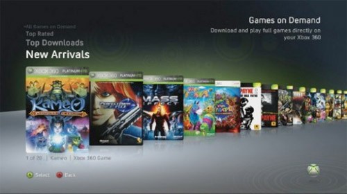 Games on demand Xbox 360