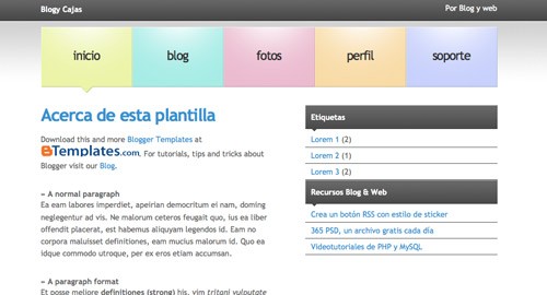 Blogy Cajas for Blogger