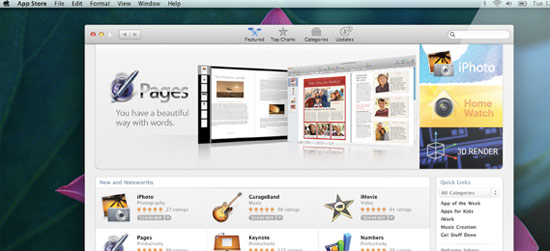 Appstore Mac OS X 10.7 Lion