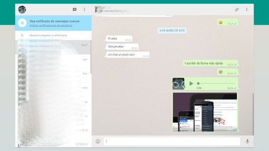 whatsapp conversación web