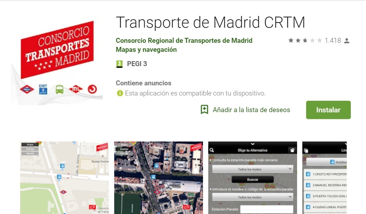 CRTM se ocupa del transporte público madrileño