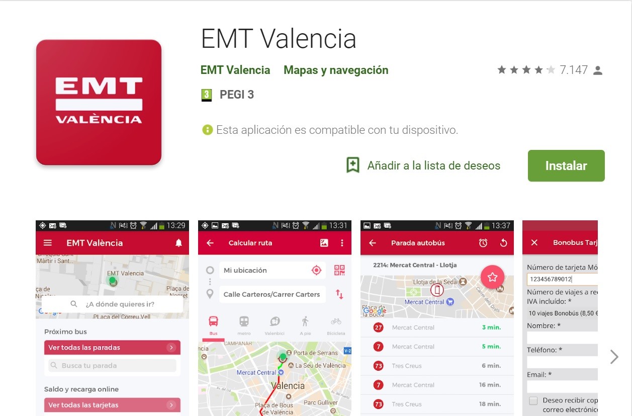 La app del transporte valenciano