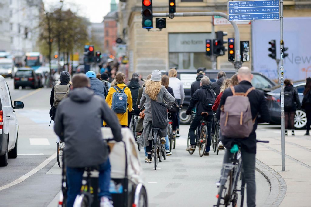 uso de la bicicleta en Dinamarca