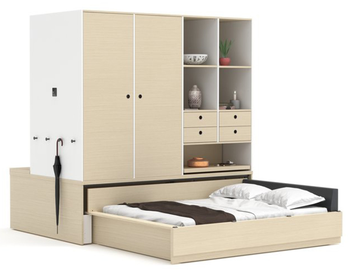 tecnologia muebles ori modulares cama dormitorio