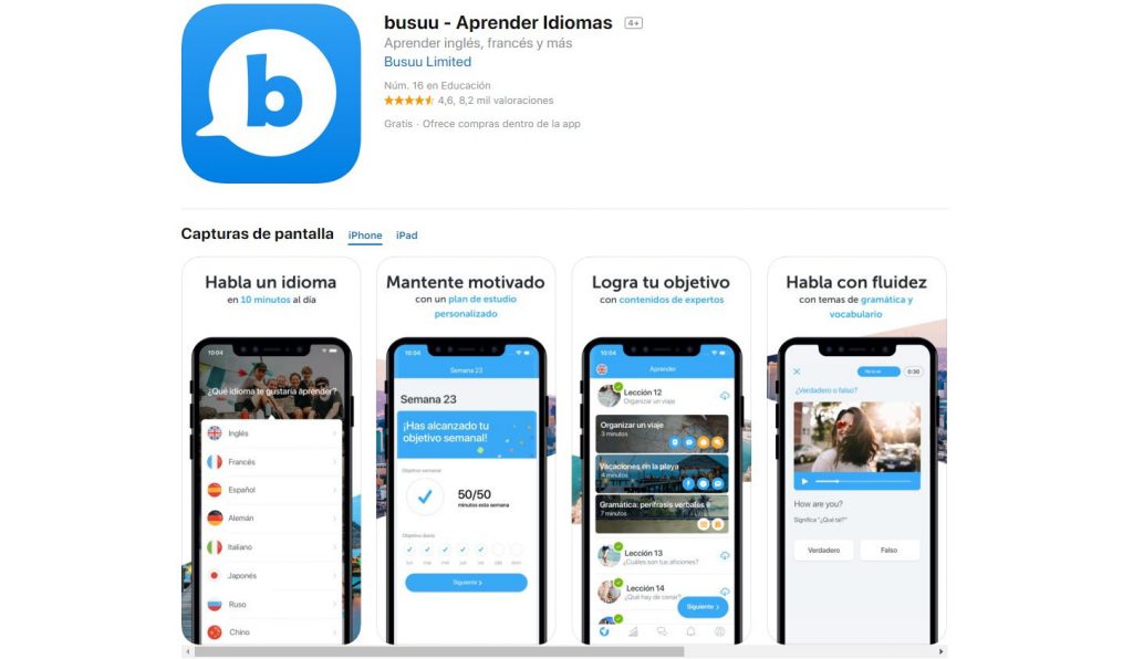 Busuu: apps para aprender idiomas
