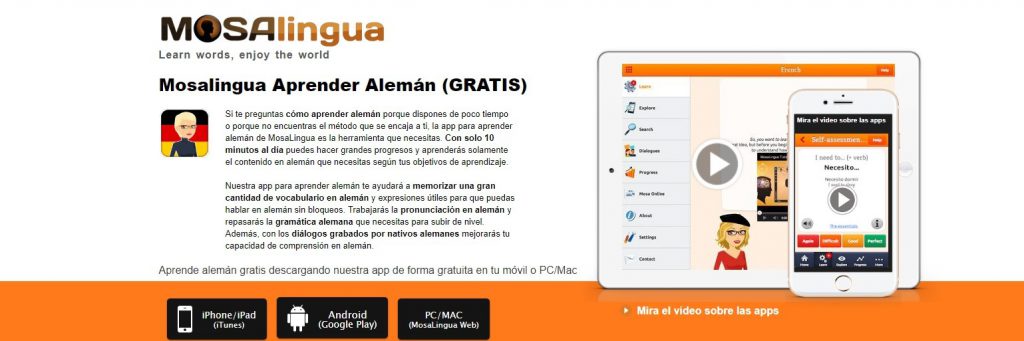 Mosalingua: apps para aprender idiomas