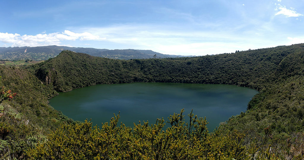 Laguna de Guatavita, que inspiró la leyenda de el Dorado