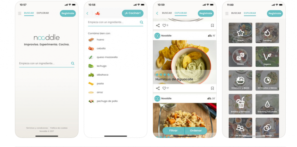 NOODLE: RECETAS SANAS Y FÁCILES: apps para preparar menús semanales