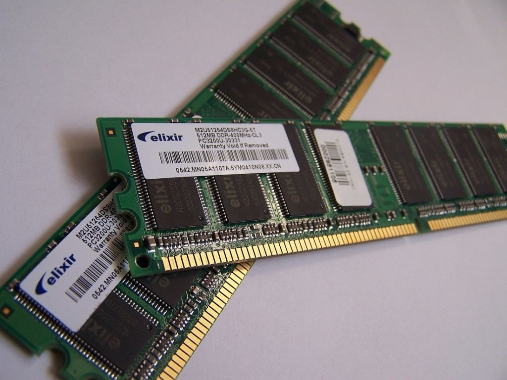 Memoria RAM: componentes de un PC