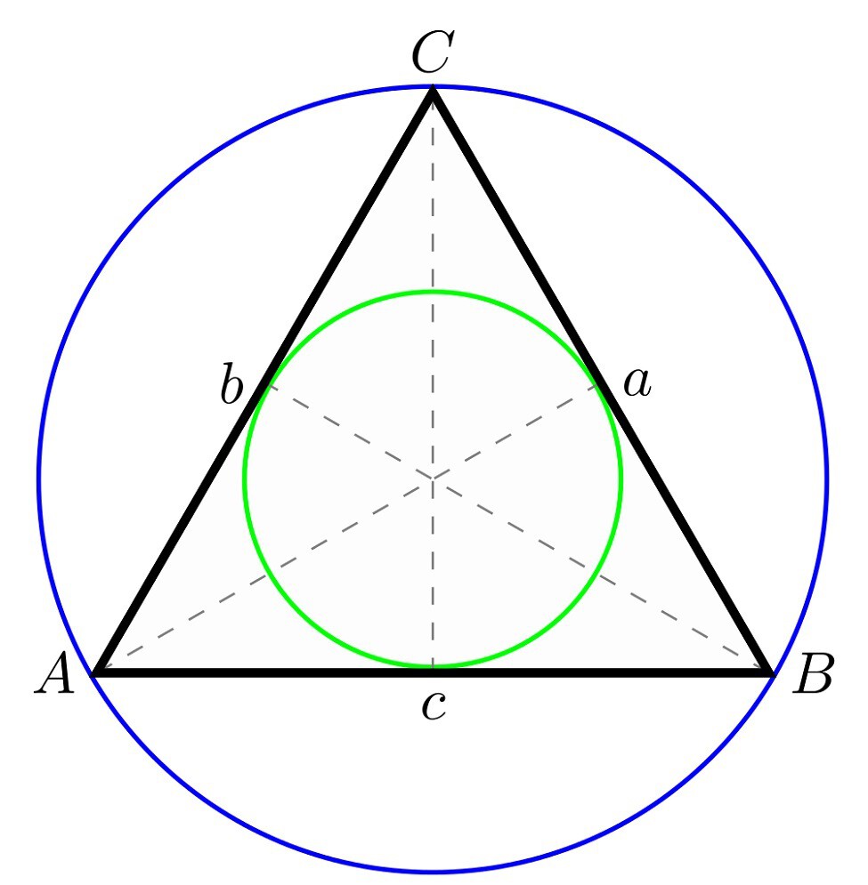Ejemplo de circunferencia circunscrita en triángulo rectángulo