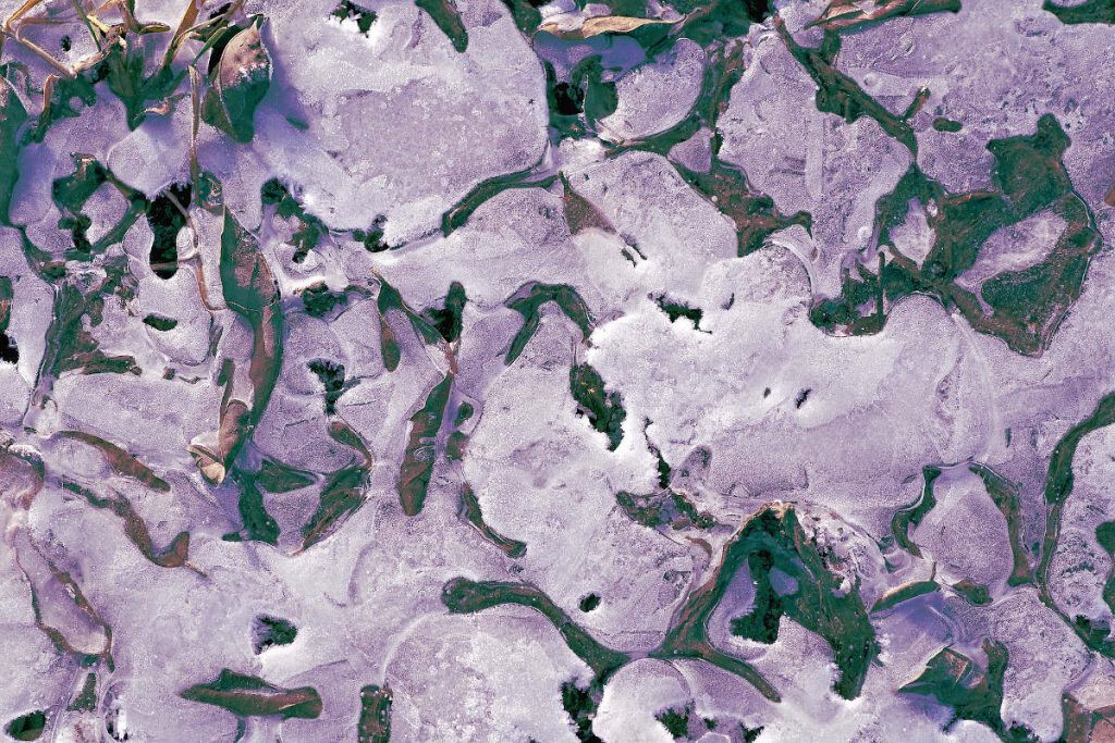 imagen aérea del deshielo