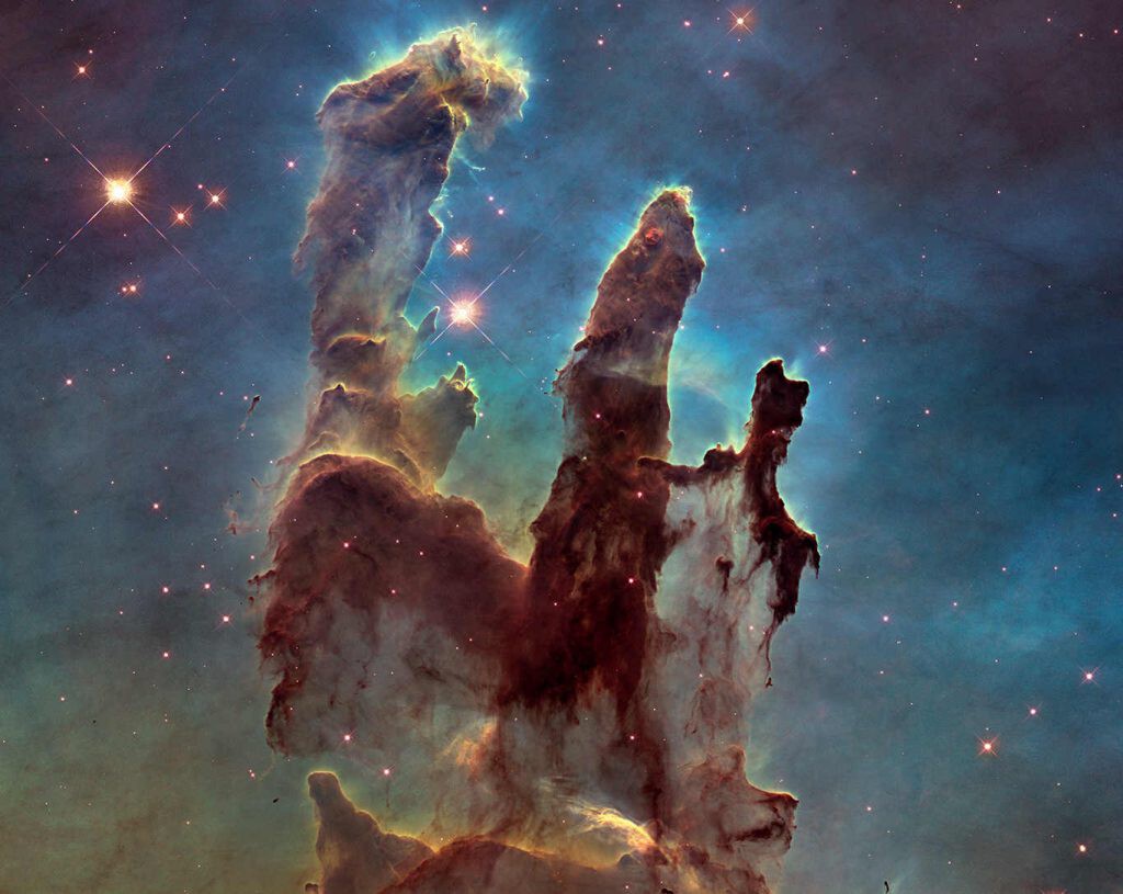 los pilares de la creación, imagen icónica tomada por el telescopio Hubble