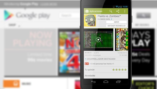 Devolución app Google Play