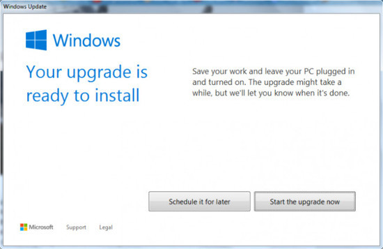 windows10 listo para instalar