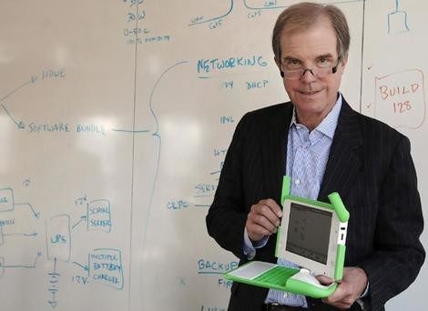 Nicholas Negroponte, the former director of the Massachusetts Institute of Technology Media Lab who now heads the nonprofit One Laptop Per Child project, discusses his effort.