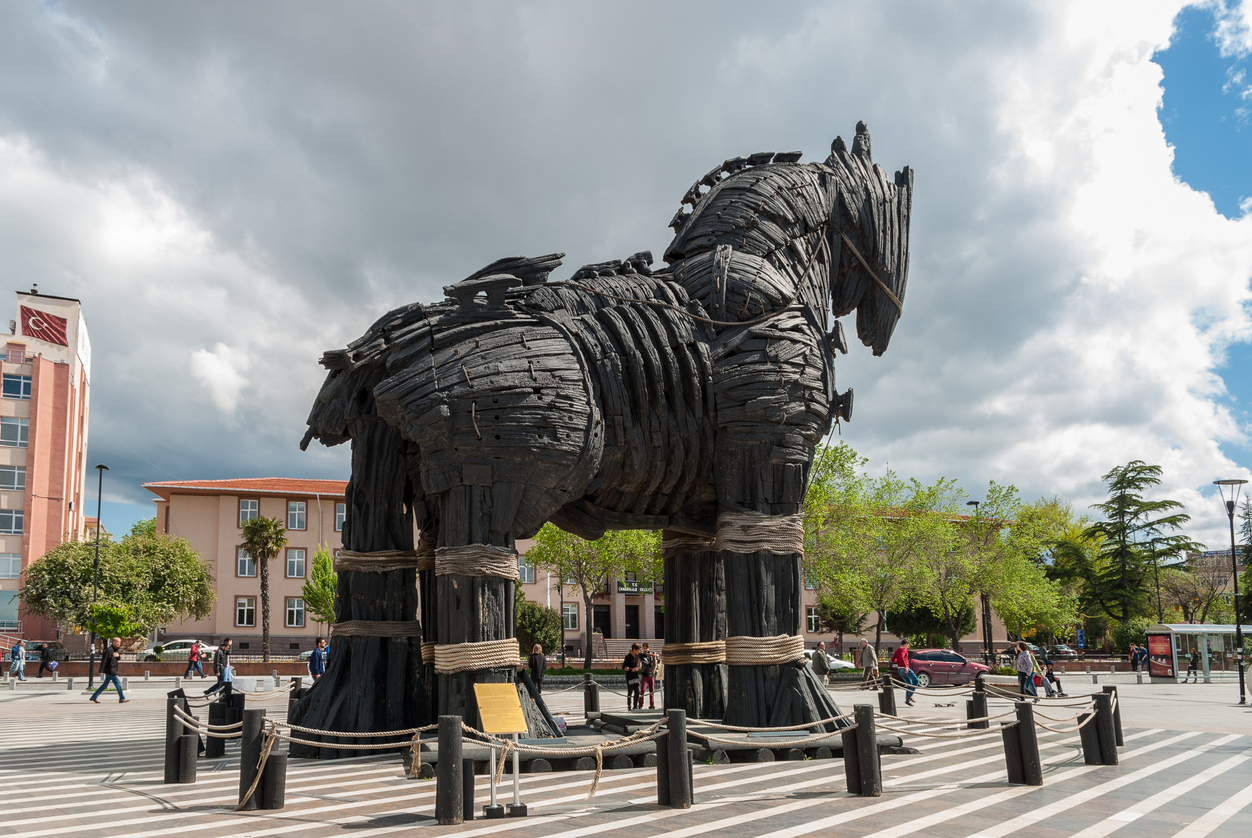 caballo de troya troyano gusano virus