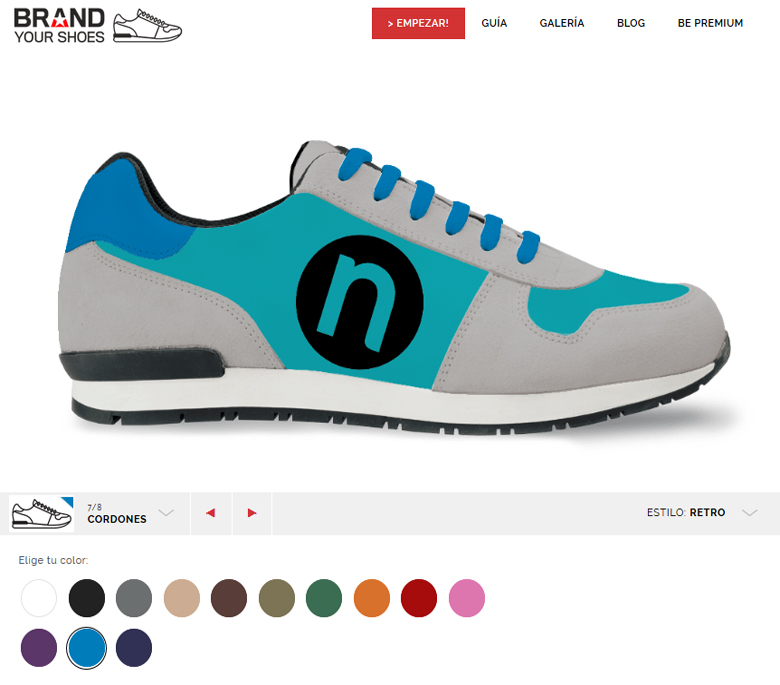 on-line para diseño de zapatillas