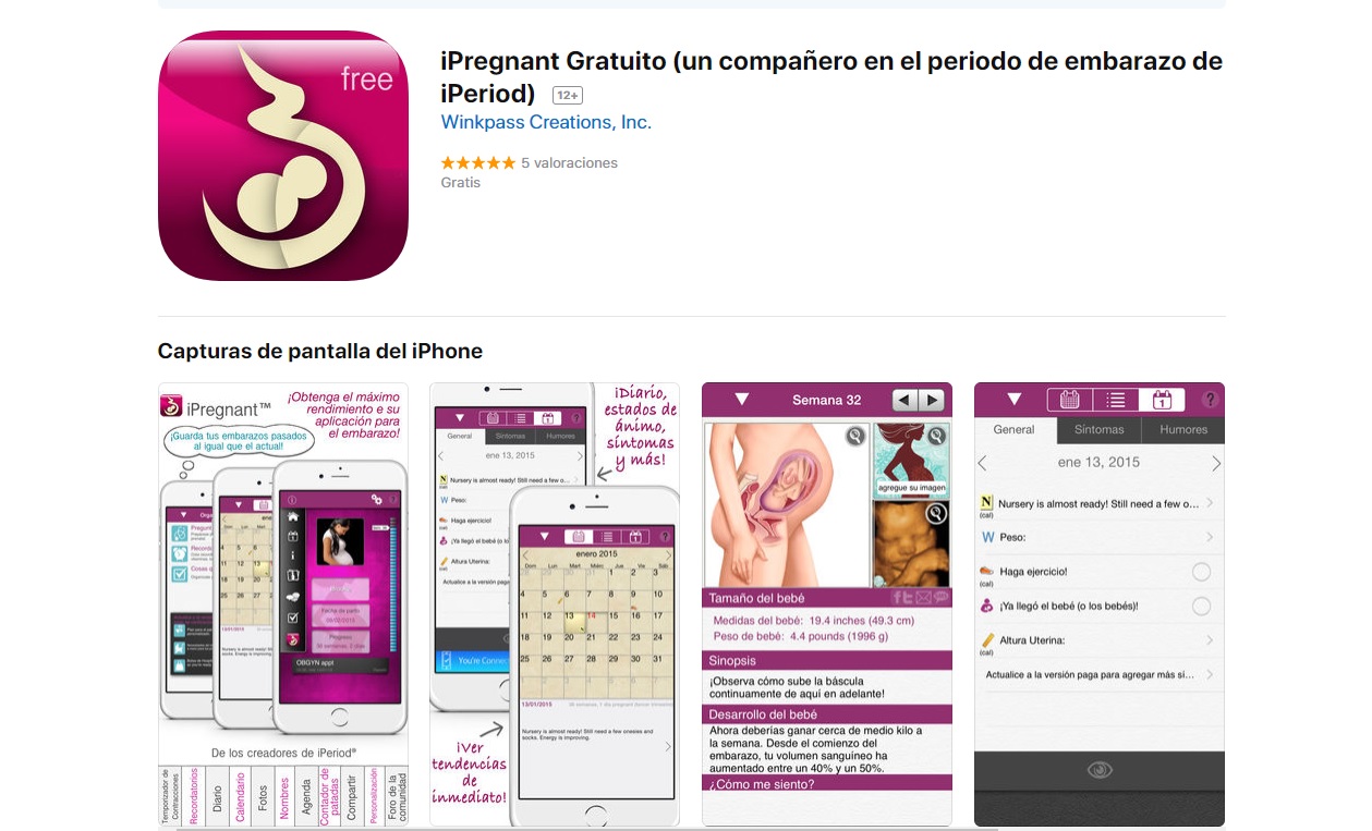 La aplicación iPregnant para seguir tu embarazo