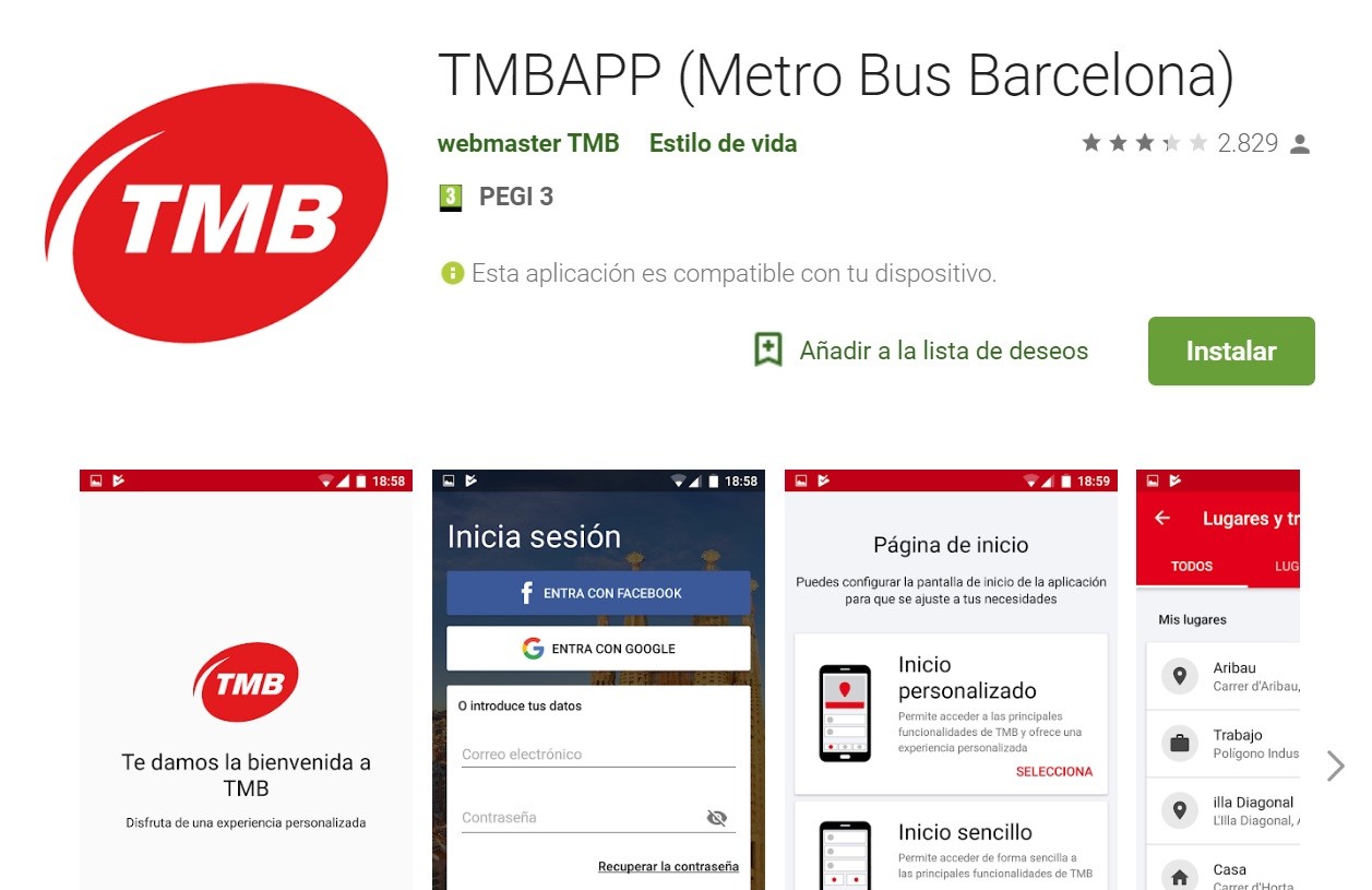 TMB cuenta con diferentes apps