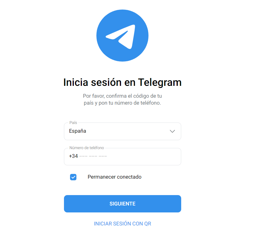 telegram web iniciar sesion