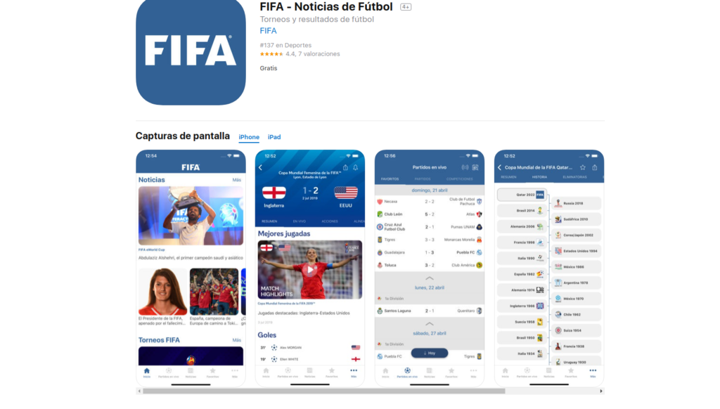 FiFA, aplicaciones para seguir la liga de futbol