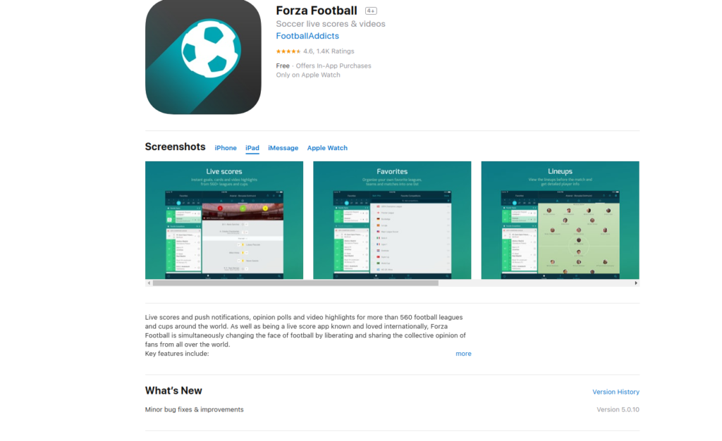 Forza Football, aplicación para seguir la liga de fútbol española