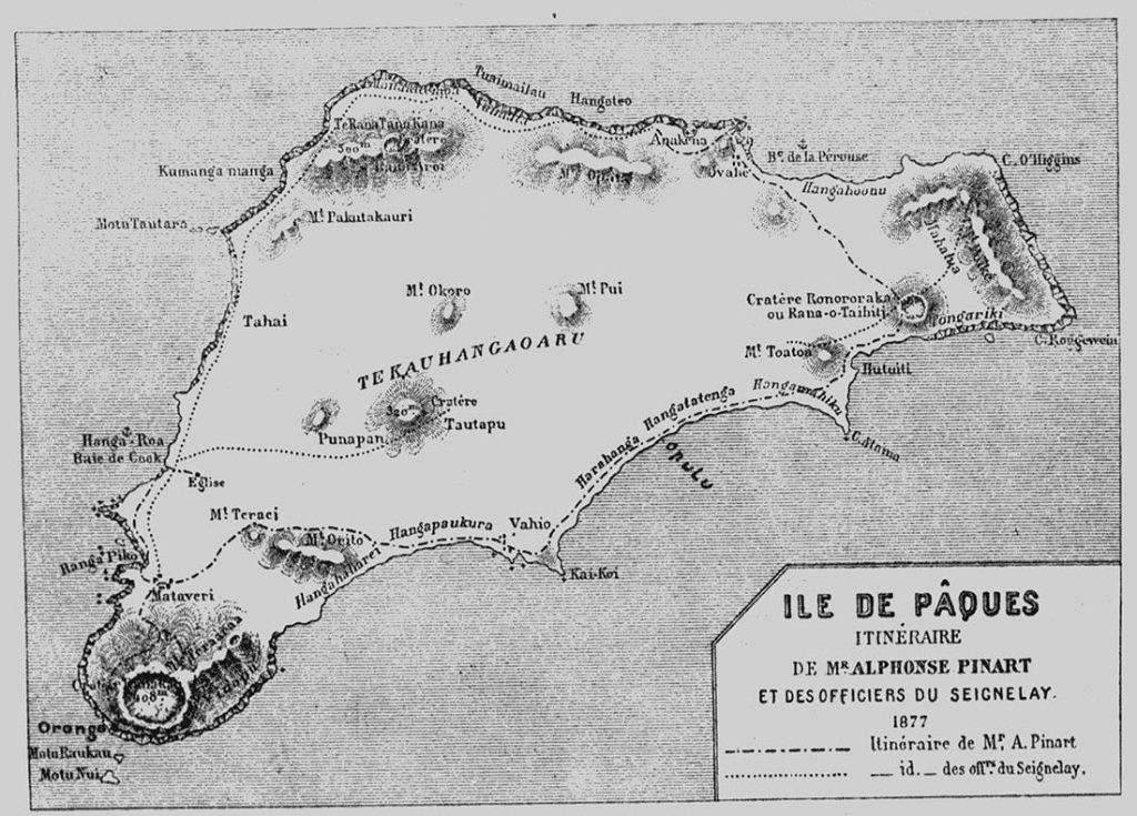 mapa de la isla de Pascua