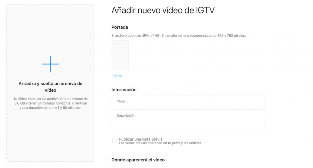IGTV en web