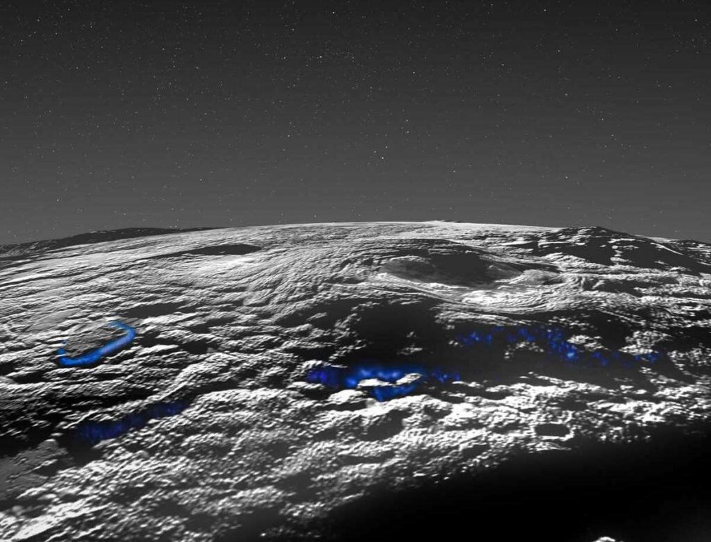 volcanes de hielo en Plutón