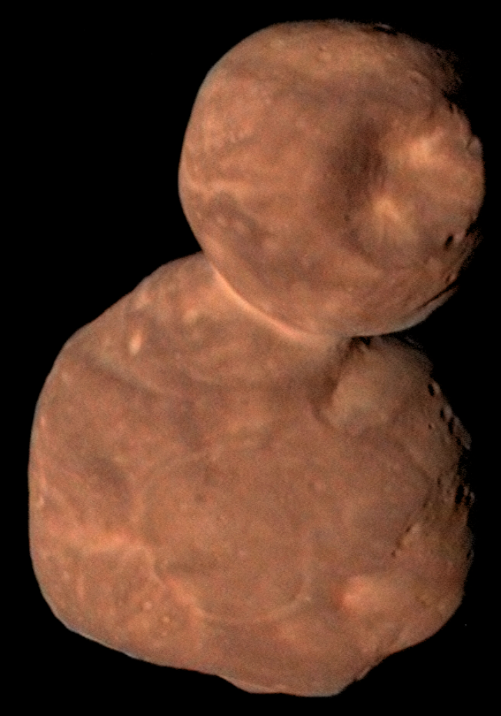 el astro Arrokoth parece un muñeco de nieve en pleno cinturón de Kuiper