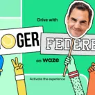 Roger Federer en Waze