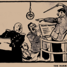 Caricatura de Franco, Hitler y Mussolini