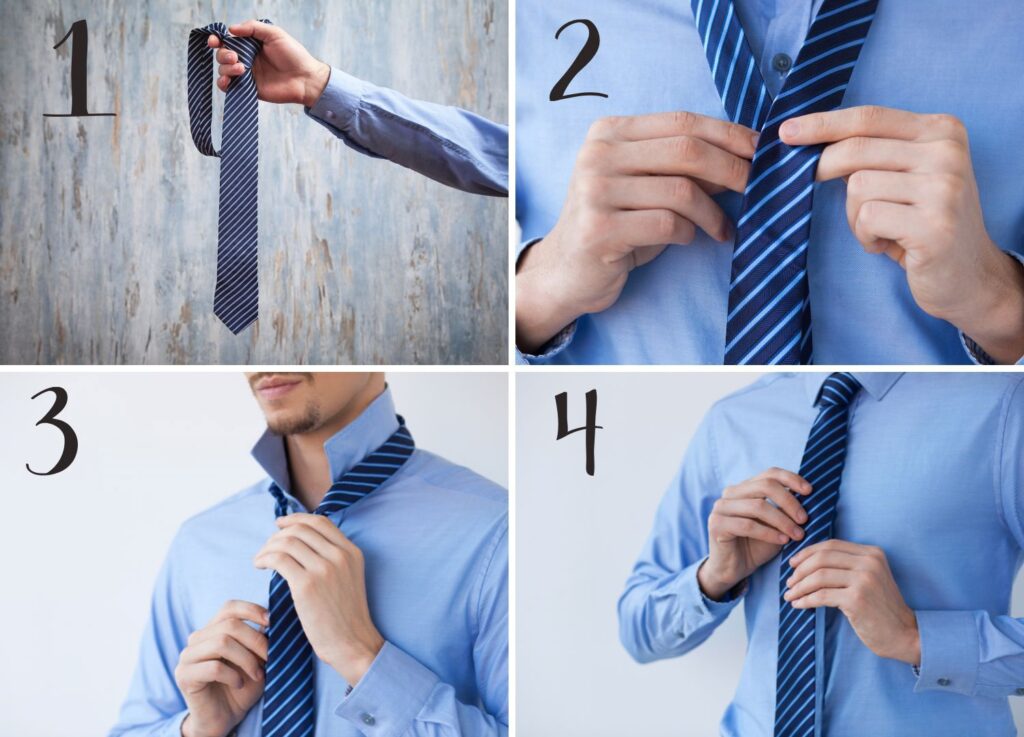 Nudo de corbata simple y windsor